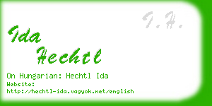 ida hechtl business card